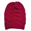 Otoño e invierno 2023 nuevo gorro de lana transfronterizo nuevo gorro de punto con capucha hip hop para hombre y mujer gorro de punto plisado cálido para el confinamiento
