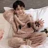 Pijama de Coral Espeso para Niños de Otoño e Invierno Bata de Baño para Niño Franela Pijama Extra Largo para Bebé Pijama para Niña