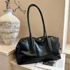 Bolso Boston de Cuero con Cera de Aceite Retro para Mujer 2026 Nuevo Bolso de Hombro Sencillo Bolso de Axila Bolso Tote para el Trabajo y el Trayecto