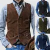 Estación Independiente de Amazon Transfronteriza Ropa de Trabajo Chaleco para Hombre Americano Chaleco de Pana Chaqueta