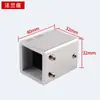 Accesorios para barra de ducha 304 acero inoxidable pinza para vidrio de baño negro mate conector de tubo cuadrado brida esquina pinza tipo T