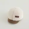 Chapéus Infantis, Estilo Outono e Inverno, Quentes e Forrados com Veludo, Bonés Versáteis à Prova de Vento com Aba para Meninos e Meninas, Bonés de Baseball Fofos com Aba Larga