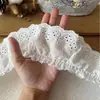 Encaje Ancho de 12 cm Chifón Engrosado Doble Capa Plisado Puño Fruncido Vestido de Muñeca Dobladillo de Falda Larga Adornos