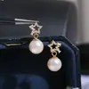 Acessórios DIY Base para Brinco de Pérola Estilo Estrela Prata de Lei S925, Brincos de Luxo Leve de Alta Qualidade, Base de Prata 7-12