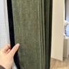 Cortina de chenille com borda preta espessada estilo francês leve luxo médio-antigo cor verde oliva para sala de estar quarto sombreamento sensação de alta qualidade