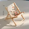 Suporte dobrável para celular preguiçoso transfronteiriço cadeira de praia fofa pequena móveis pequenos adereços de foto mini ornamentos de mesa