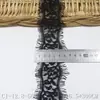 Ribete de Encaje Suave Negro Clásico Tanglong No Elástico para Pestañas, Ribete Decorativo de Encaje para Lencería DIY