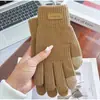 Luvas de Inverno Femininas, Fofas e Grossas, Compatíveis com Tela Sensível ao Toque, para Andar de Bicicleta Elétrica, Luvas de Lã Tricotadas, Quentes e Resistentes ao Frio para Ciclismo