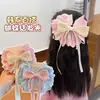 Grampo de Cabelo Novo de Princesa com Laço de Renda para Meninas, Exquisito Acessório de Cabelo Feito à Mão com Laço de Pérola e Franja, Presilha para a Parte de Trás da Cabeça