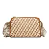 Bolso de Alta Gama para Mujer Primavera y Verano 2025 Nuevo Color de Contraste Estampado Textura Romboidal Bolso Almohada para Hombro Bolso Cruzado