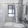 Box de Banheiro Popular Transfronteiriço em Aço Inoxidável, Banheiro Simples com Separação de Seco e Molhado, Design de Cabine de Banho com Divisória Deslizante