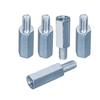 Espárrago Hexagonal de Cabeza Única M3 con Dientes Internos y Externos Roscados Columna de Aislamiento Yin y Yang Soporte Columna Hexagonal de Hierro Columna de Tornillo Galvanizado