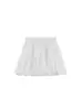 Saia Branca para Mulheres, Design de Verão, Saia Bufante com Laço, Saia Curta Estilo Doce, Saia Botão