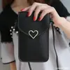 Nova bolsa transversal transparente com tela sensível ao toque para celular, carteira com fivela de cor sólida, porta-cartões, celular, estilo retrô para estudantes