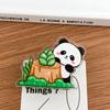 Copyright panda flor caricatura decorativo regalo clip de sellado de notas clip pp clip estudiante lindo 2 yuanes pequeña mercancía