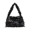 Bolsos transfronterizos bolso de mujer con cadena texturizada, bolso de hombro para mujer, nuevo modelo 2026, bolso de hombro de lentejuelas moderno, bolso cruzado simple