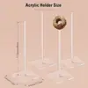 Soporte de Acrílico para Donas Exhibidor de Postres Soporte de Venta de Pasteles y Pan Base Suministros para Bodas Fiestas Decoraciones