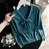 Tiro real Otoño/Invierno 2026 Suéter Engrosado de Punto de Lana Holgado Ropa de Punto Elegante con Línea Abrigo de Punto para Mujer