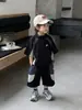 0753 Traje Deportivo para Niños Bebé Verano Delgado Bloque de Color Ropa Ropa de Verano de Secado Rápido de Manga Corta para Niños 2026 Nuevo Estilo
