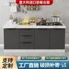 Gabinetes con encimera de pizarra, gabinetes de cocina de mármol para el hogar, estufa simple, gabinetes de cocina con almacenamiento integrado, otros