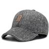 Inverno Novo Quente À Prova de Frio Proteção para Orelhas Chapéu para Homens de Meia-Idade e Idosos Lazer ao Ar Livre Forrado com Fleece Baseball Cap Espesso Vencendo o Lance