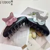 Nuevo Pasador de Acetato para Cabello de Gato Nicho Pedrería Lindo Pinza de Garra Peinado Semirecogido Pinza de Tiburón Elegante Versátil Accesorio para el Cabello