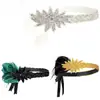 Accesorios para el Cabello de Estilo Nuevo Transfronterizo 1920s Retro Borla Pluma Colorida Accesorios para el Cabello Actuación en Escenario Mascarada Modelo
