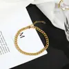 Cor Conservante Ins Corrente Cubana Banhada a Ouro Banhada a Prata Colar Simples Retrô Corrente de Moagem de Aço Inoxidável Eletrodepositada a Vácuo Colar Hip-Hop