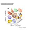 DJ7575 Nuevo Conejito de Pascua Huevo Pegatina de Vidrio Pegatina Electrostática Doble Cara Ventana Visual Pegatina Decorativa para Vidrio