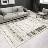 Tapete Listrado Simples para Sala de Estar, Tapete Resistente a Manchas Transfronteiriço para Quarto, Tapete Grande para Sofá e Mesa de Centro Atacado