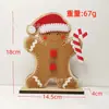 Hombre de Jengibre de Madera Navideño Pequeños Adornos Decoración de Fieltro Casa de Jengibre Decoraciones de Mesa Accesorios de Decoración de Ambiente Festivo