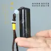Caixa de incenso de ébano com escultura em parafuso, tubo pequeno para incenso, tubo para palitos de dente, caixa de pó de madeira, tubo de cigarro, pode ser tocado