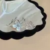 Anel de Flor em Esmalte Cravejado com Diamantes para Mulheres, Design Exclusivo, Temperamento Simples e Gentil, Anel de Dedo Indicador de Luxo de Alta Qualidade