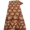 Tela de Poliéster-Algodón Floral Bordada Africana Simple, Accesorios de Encaje para Vestidos de Banquete y Vestidos de Gala