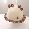 Gorros para Bebé, Estilos de Otoño e Invierno, Adorables Gorros de Felpa, Gorros con Protección para las Orejas para Bebé Niña, Cálidos Gorros de Princesa para Niño, Gorros de Pescador