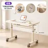 Mesa de Computador Móvel, Mesa de Cabeceira Personalizada para Quarto, Mesa Simples de Estudo para Casa de Estudante, Mesa de Escritório Ajustável com Manivela