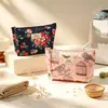 Bolsa de tocador impermeable de gran capacidad, bolsa de almacenamiento de cosméticos con estampado de viaje, bolsa de maquillaje portátil grande