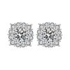 Aretes Copo de Nieve Brillante Ding Ruiyin Nuevos Aretes para Mujer Diamante Simulado Aretes de 1 quilate Aretes En Vivo con Mercancía