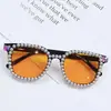 Moda Nueva Caja Gafas de Sol de Perlas Hechas a Mano para Mujer Moda Europea y Americana Gafas de Fiesta Gafas de Sol a Prueba de Sol Antirreflejos