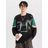 Nova camiseta de manga longa de alta qualidade para homens 2025, moletom moderno, corte solto para homens de meia-idade, blusa para primavera e outono, peça básica da moda