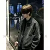 Chaqueta de cuero PU de marca de moda estilo americano transfronteriza para hombre, abrigo de cuero vintage pesado, top casual con cuello de solapa para hombre para primavera y otoño