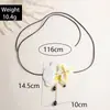 Cadena de Cuello Fresca de Orquídea Mariposa Transfronteriza Europea y Americana con Cordón Personalizado Collar Largo Grande de Flor Collar para Mujeres