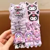 Elásticos de Cabelo Kuromi Infantis para Meninas, Elásticos Elásticos, Prendedores de Cabelo para Bebês, Prendedores de Cabelo para Menininhas, Acessórios de Cabelo