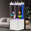 Fábrica de Origen Nuevo Modelo 2026 Tanque de Peces Inteligente de Cristal Dorado Ultra Transparente Pez Arowana Grande para Sala de Estar Uso Doméstico Acuario de Tamaño Mediano