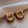 Aretes Ovalados Estilo Maillard Castaño Caramelo para Mujer, Aretes Vintage Otoño e Invierno, Novedad 2025
