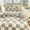 Conjunto de Colcha Estampada Simples de Quatro Peças Roupa de Cama de Verão Cama de Solteiro Dormitório de Estudante Conjunto de Três Peças Estilo Ins