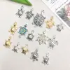 Acessórios de Joias de Liga DIY Tartaruga Marinha Pequeno Pingente Pulseira Colar Decoração de Presente Material Pingente
