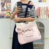 Bolsa de estudo de grande capacidade em desenho animado para alunos do ensino fundamental II e médio, bolsa de ombro transversal, bolsa de mão, bolsa de estudo para alunos do ensino fundamental