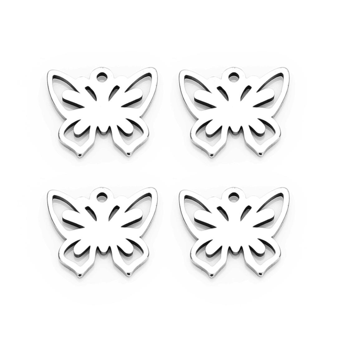 F16717A,不锈钢蝴蝶小吊坠，大约10X11.6mm