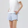 Salvador de Verano~Pantalones Cortos Deportivos de Secado Rápido con Abertura Lateral para Mujer, Cintura Elástica Holgada